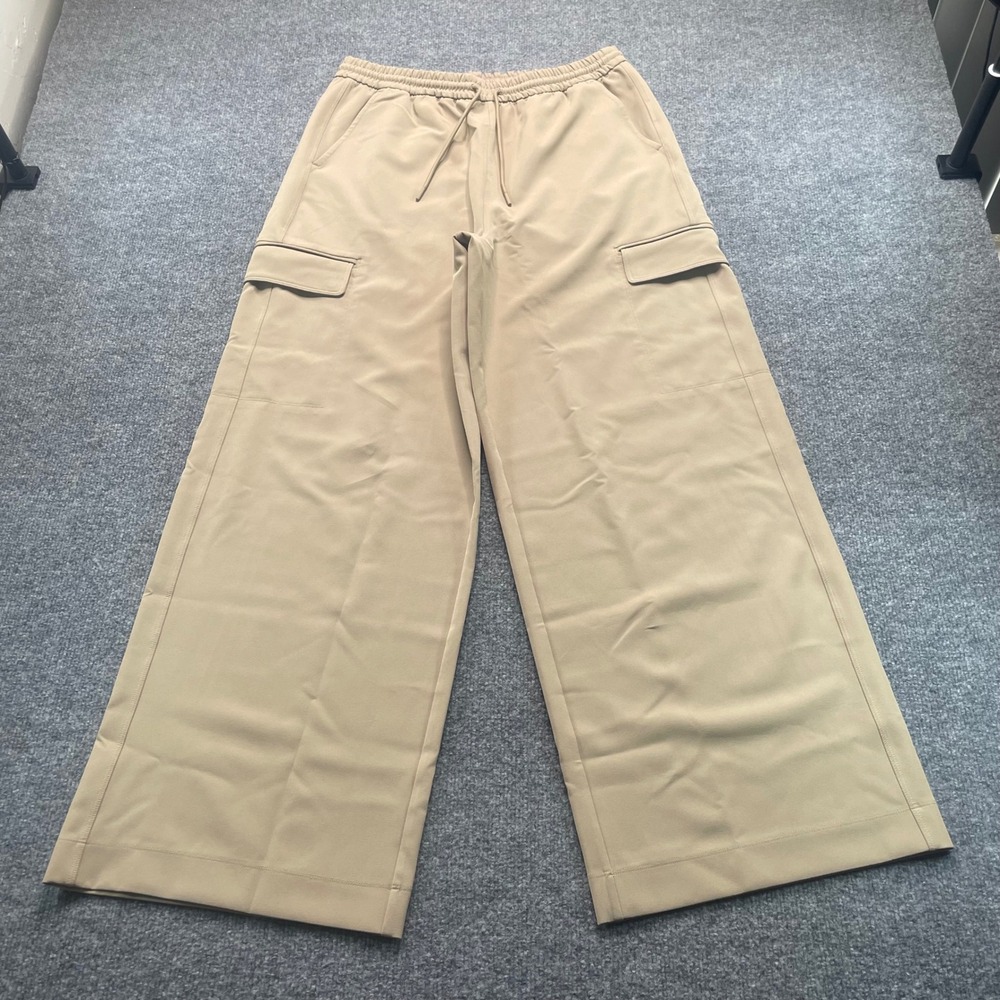 Athleta Brooklyn Wide Leg Cargo Pants Women's M Tan Khaki